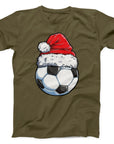 Christmas Football T-Shirt | Festive Santa Hat Design