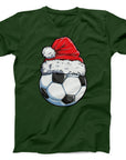 Christmas Football T-Shirt | Festive Santa Hat Design