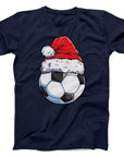 Christmas Football T-Shirt | Festive Santa Hat Design