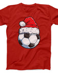 Christmas Football T-Shirt | Festive Santa Hat Design