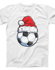 Christmas Football T-Shirt | Festive Santa Hat Design