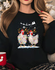 Festive Chicken Christmas Unisex Sweatshirt