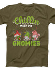 Chillin with My Gnomies T-Shirt | Fun Christmas Gnome Graphic Tee
