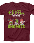 Chillin with My Gnomies T-Shirt | Fun Christmas Gnome Graphic Tee