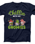 Chillin with My Gnomies T-Shirt | Fun Christmas Gnome Graphic Tee