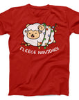 Fleece Navidad T-Shirt | Cute Christmas Sheep Design Tee