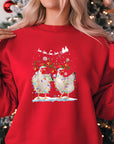 Festive Chicken Christmas Unisex Sweatshirt