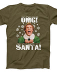 OMG Santa Christmas T-Shirt | Funny Holiday Movie Tee