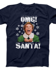 OMG Santa Christmas T-Shirt | Funny Holiday Movie Tee