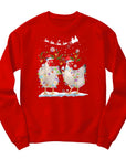 Festive Chicken Christmas Unisex Sweatshirt
