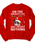 Naughty List Christmas Jumper | Funny Grumpy Cat Design