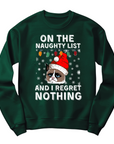 Naughty List Christmas Jumper | Funny Grumpy Cat Design