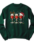 Festive Wine Glass Christmas Jumper | Holiday Party Sweatshirt