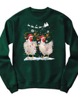 Festive Chicken Christmas Unisex Sweatshirt