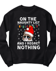 Naughty List Christmas Jumper | Funny Grumpy Cat Design