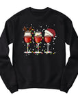 Festive Wine Glass Christmas Jumper | Holiday Party Sweatshirt