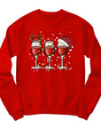 Festive Wine Glass Christmas Jumper | Holiday Party Sweatshirt