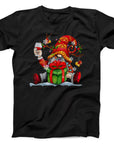 Festive Gnome with Gift T-Shirt | Funny Christmas Gnome Design Tee