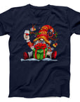 Festive Gnome with Gift T-Shirt | Funny Christmas Gnome Design Tee