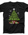 May the Force Be with You Christmas T-Shirt | Funny Sci-Fi Holiday Tee