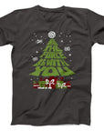 May the Force Be with You Christmas T-Shirt | Funny Sci-Fi Holiday Tee