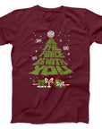 May the Force Be with You Christmas T-Shirt | Funny Sci-Fi Holiday Tee
