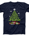 May the Force Be with You Christmas T-Shirt | Funny Sci-Fi Holiday Tee