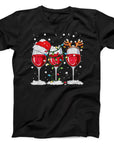 Wine Glasses Christmas T-Shirt | Funny Festive Holiday Tee