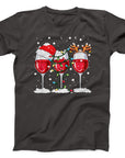 Wine Glasses Christmas T-Shirt | Funny Festive Holiday Tee