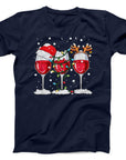 Wine Glasses Christmas T-Shirt | Funny Festive Holiday Tee