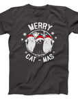 Merry Cat-mas Christmas T-Shirt | Cute Festive Cat Tee