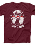 Merry Cat-mas Christmas T-Shirt | Cute Festive Cat Tee