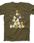 Cat Christmas Tree T-Shirt | Festive Cats Holiday Tee