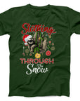 Slothing Through the Snow T-Shirt | Funny Christmas Sloth Tee