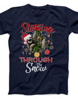 Slothing Through the Snow T-Shirt | Funny Christmas Sloth Tee