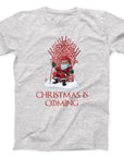 Christmas is Coming T-Shirt | Santa Candy Cane Throne Design