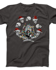 Skeleton Christmas T-Shirt | Festive Skull and Lights Holiday Tee