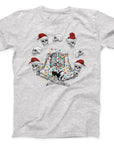 Skeleton Christmas T-Shirt | Festive Skull and Lights Holiday Tee