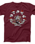 Skeleton Christmas T-Shirt | Festive Skull and Lights Holiday Tee