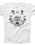 Skeleton Christmas T-Shirt | Festive Skull and Lights Holiday Tee