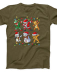 Dabbing Christmas Characters T-Shirt | Fun Festive Dab Dance Tee