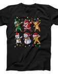 Dabbing Christmas Characters T-Shirt | Fun Festive Dab Dance Tee