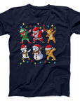 Dabbing Christmas Characters T-Shirt | Fun Festive Dab Dance Tee