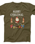 Dancing Santa and Reindeer Christmas T-Shirt | Festive Holiday Tee