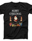 Dancing Santa and Reindeer Christmas T-Shirt | Festive Holiday Tee