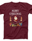 Dancing Santa and Reindeer Christmas T-Shirt | Festive Holiday Tee
