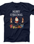 Dancing Santa and Reindeer Christmas T-Shirt | Festive Holiday Tee