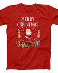 Dancing Santa and Reindeer Christmas T-Shirt | Festive Holiday Tee