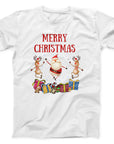 Dancing Santa and Reindeer Christmas T-Shirt | Festive Holiday Tee