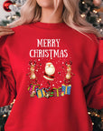 Merry Christmas Jumper | Santa and Reindeer Festive Design